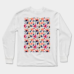 Geometric watercolor shapes Long Sleeve T-Shirt